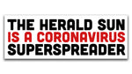 'The Herald Sun is a Coronavirus Superspreader' Stickers
